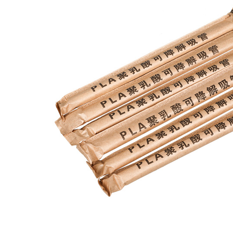 PLA03-JIAYAN Sharp End Ống hút uống PLA bọc giấy riêng lẻ
